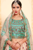 Green Satin Choli With Satin Lehenga 