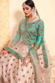 Green Satin Choli With Satin Lehenga 
