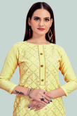 Pear Green Chanderi Churidar Churidar Suit