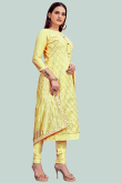 Pear Green Chanderi Churidar Churidar Suit