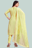 Pear Green Chanderi Churidar Churidar Suit