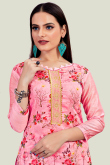 Pink Chanderi Churidar Churidar Suit