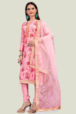 Pink Chanderi Churidar Churidar Suit