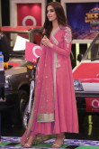 Pink Georgette Eid Anarkali Suit With Zardosi Work