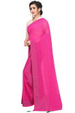 Pink Georgette Saree With Georgette Blouse