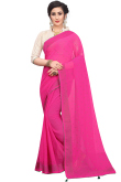 Pink Georgette Saree With Georgette Blouse