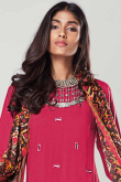 Attractive Pink Silk Anarkali Suit 