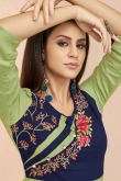 Pistachio Green Rayon Embroidered Kurti 