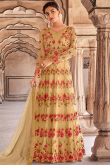 Plain Bangalori Silk Dark Beige Lehenga