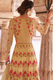 Plain Bangalori Silk Dark Beige Lehenga