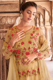 Plain Bangalori Silk Dark Beige Lehenga