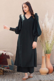 Plain Cotton Black Wedding Trouser Suit