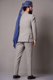 Plain Grey Terry Rayon Jodhpuri Style Men's Coat Pant