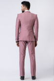 Plain Men's Poly Cotton Mauve Pink Tuxedo Suit
