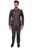 Plain Polyester Brown Jodhpuri Style Men's Coat Pant