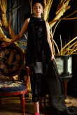 Plain Velvet Black Trouser Suit for Wedding & Party