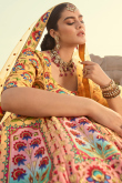 Printed Art Silk Multi Color Lehenga
