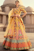 Printed Art Silk Multi Color Lehenga