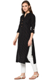 Printed Cotton Black Trouser Suit