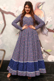 Printed Cotton Indigo Blue Kurti