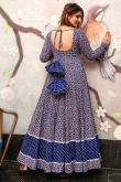 Printed Cotton Indigo Blue Kurti
