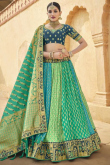 Printed Silk Multi-Color Lehenga