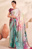 Printed Multi Color Crepe Light Weight Saree
