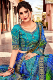 Printed Multi Color Traditional Chiffon Bandhej Saree 