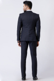 Prussian Blue Men's Polyester Tuxedo Suit