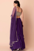 Purple Georgette Lehenga with Sequins Work for Diwali 