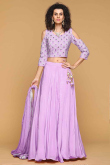 Purple Silk Lehenga Choli