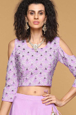 Purple Silk Lehenga Choli