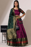 Purple Lehenga Silk Woven Zari Flared Style Lehenga