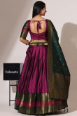 Purple Lehenga Silk Woven Zari Flared Style Lehenga