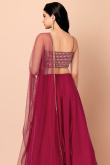 Rani Pink Georgette Lehenga with Sequins Work for Diwali