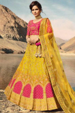 Yellow Silk Lehenga with Banglori Silk Choli