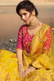 Yellow Silk Lehenga with Banglori Silk Choli