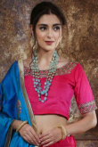 Rani Pink Silk Lehenga with Rani Pink Silk Choli