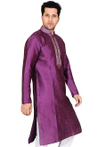 Silk Kurta In Purple Colour