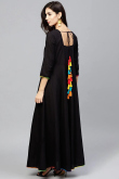 Rayon Anarkali Style Black Kurti