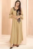Rayon Indian Wear Kurti In Light Beige Color