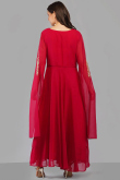 Red Georgette Anarkali Style Kurti