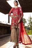 Wedding Wear Stone Embroidered Red Sharara Suit in Georgette