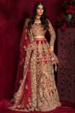 Net Red Wedding Wear Lehenga with Stone embroidery