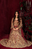 Net Red Wedding Wear Lehenga with Stone embroidery