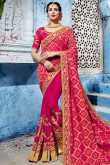 Red Silk Saree With Silk Blouse