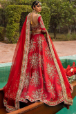 Red Soft Silk Embroidered Bridal Wear Lehenga