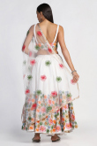 Resham Thread Embroidered Silk White Flared Style Lehenga