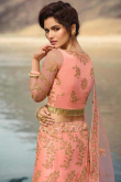 Rose Pink Net Lehenga with Net Choli