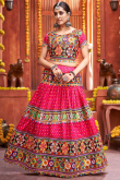 Ruby Pink Cotton Silk Printed Lehenga
